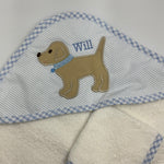 Hooded Towel - Blue Lab Puppy