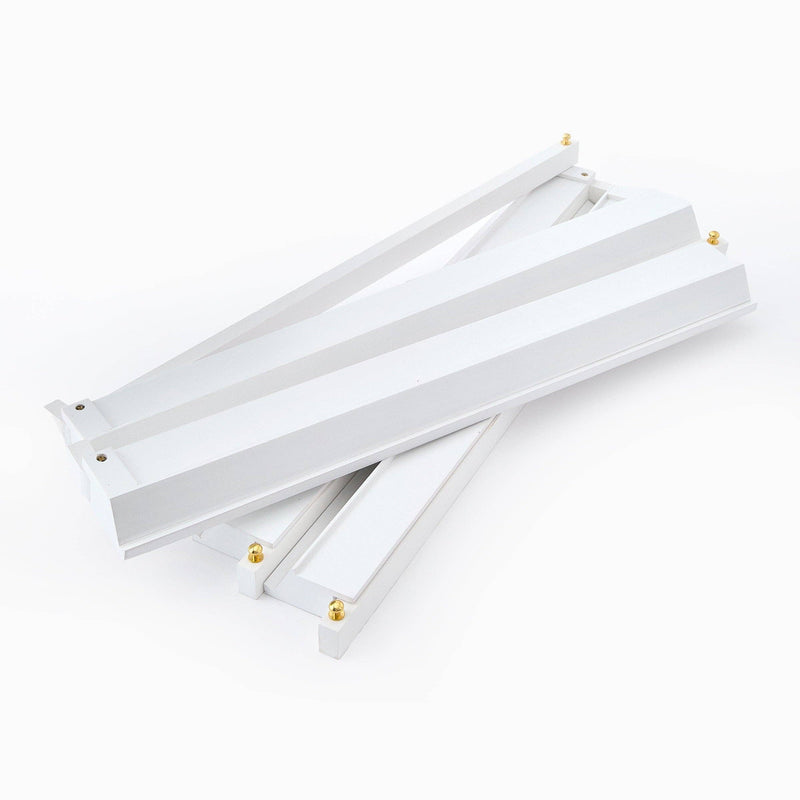 Extra Large White Wooden Rack & Pushers