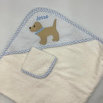 Hooded Towel - Blue Lab Puppy