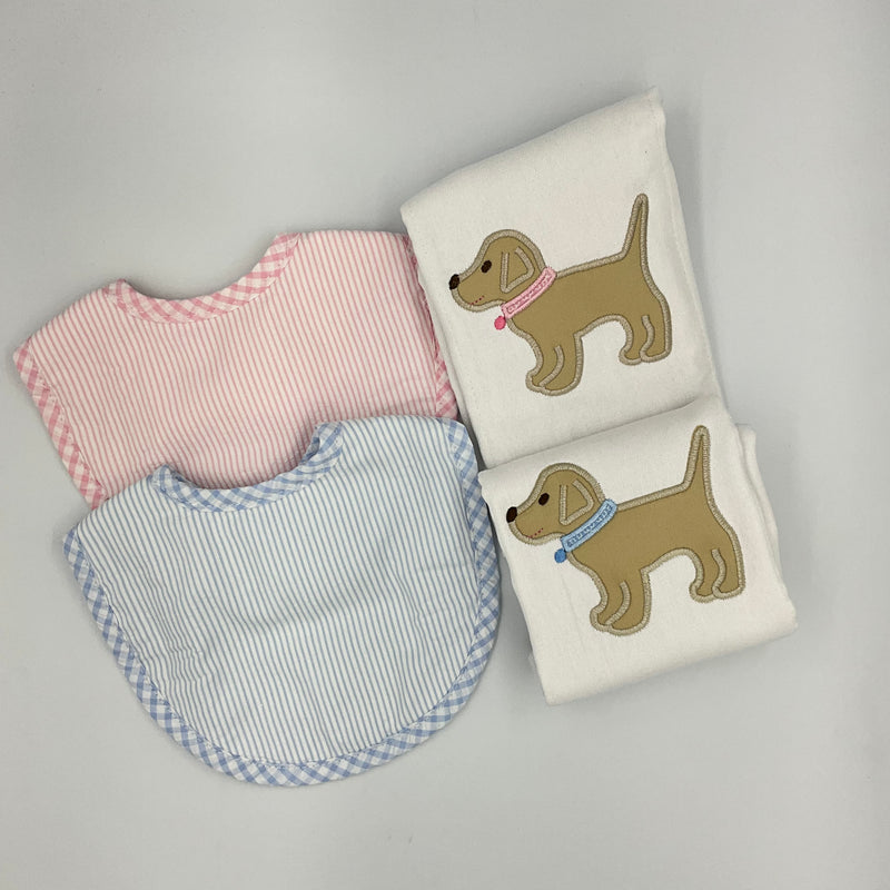 Applique Burp & Bib Set