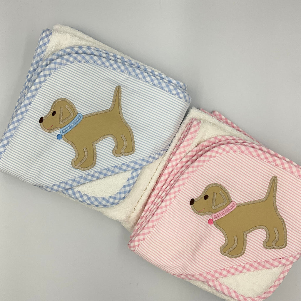 Hooded Towel - Blue Lab Puppy