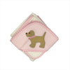 Hooded Towel - Pink Lab Puppy