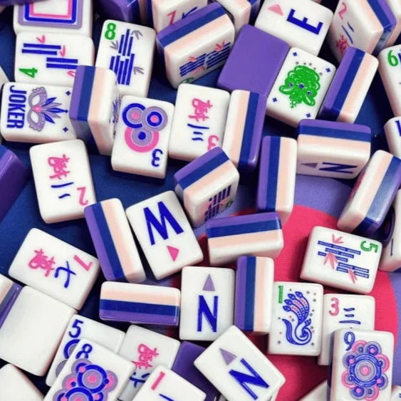 Mahjong Tiles - Lilac Soiree