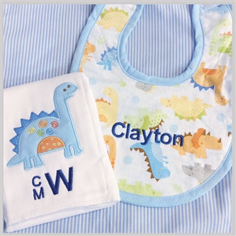 Applique Burp & Bib Set