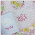 Applique Burp & Bib Set