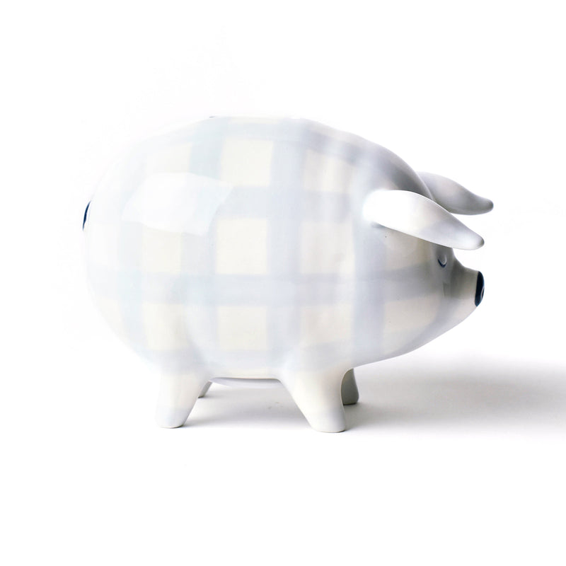 Gingham Piggy Bank