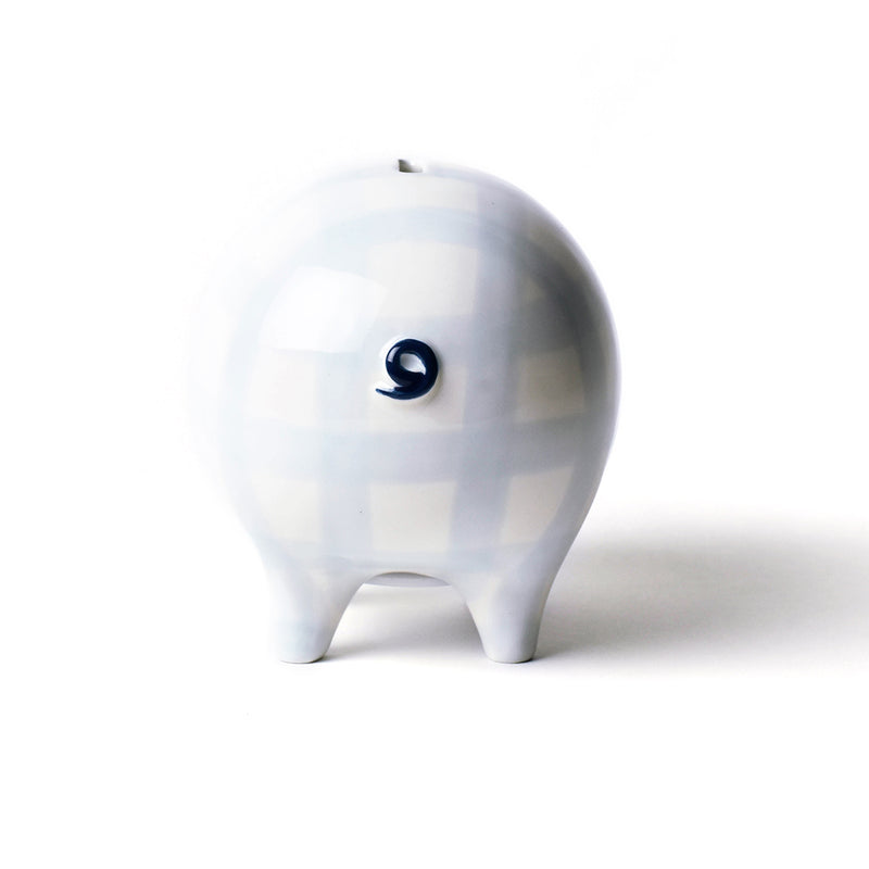 Gingham Piggy Bank