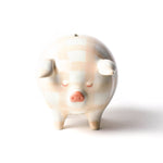 Gingham Piggy Bank