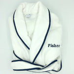 Kid Shawl Collar Robe Navy Trim