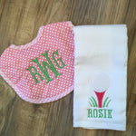 Applique Burp & Bib Set