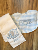 Applique Burp & Bib Set