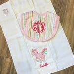 Applique Burp & Bib Set