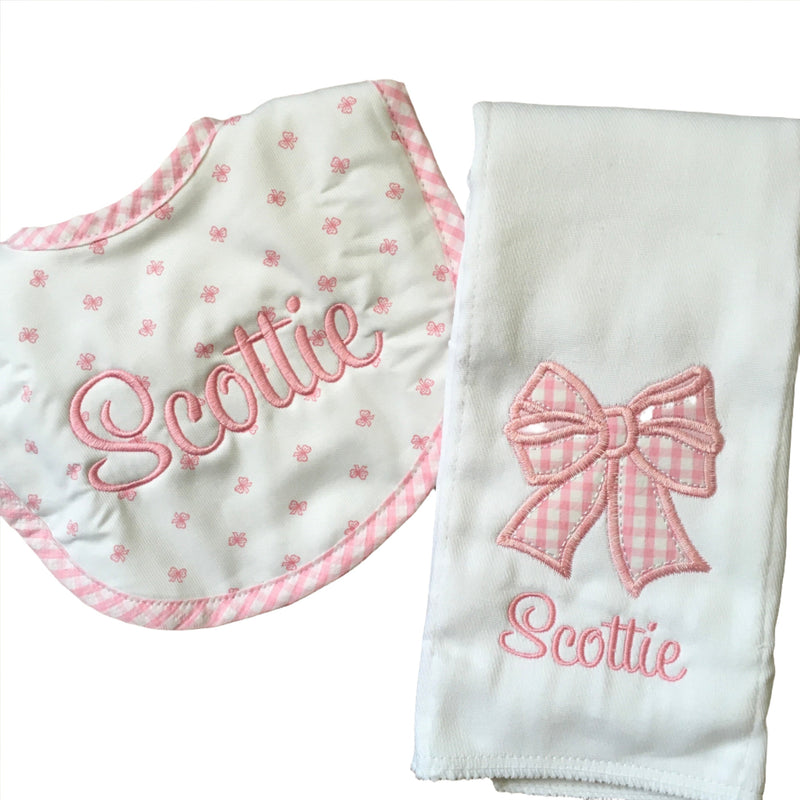 Applique Burp & Bib Set