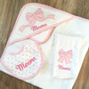 Hooded Towel - Pink Bow